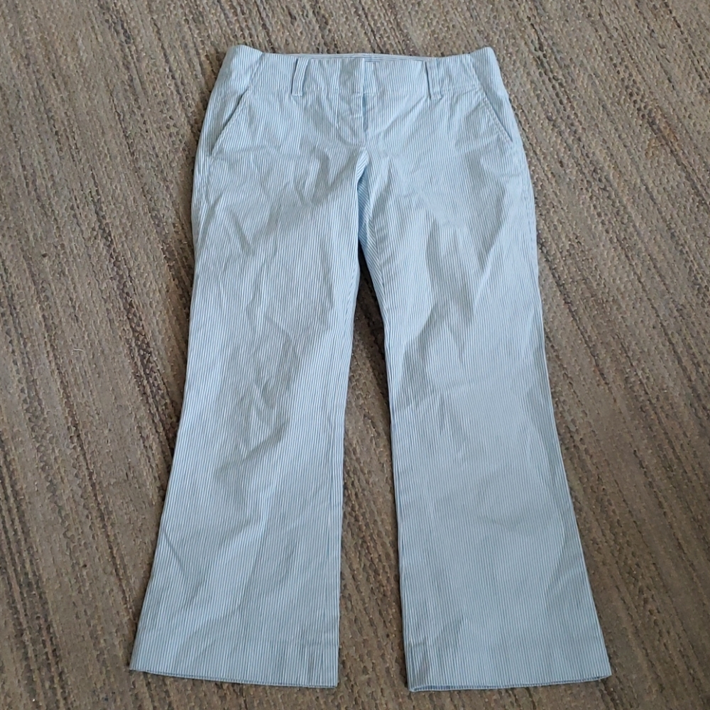 Theory blue white striped cropped pants (0)